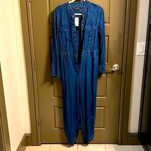 BR Blue Denim Jumpsuit- size 8 with tags